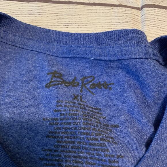 Bob Ross T Shirt Men XL Blue Graphic Happy Trees Joy of Painting Retro Fun - Picture 5 of 6